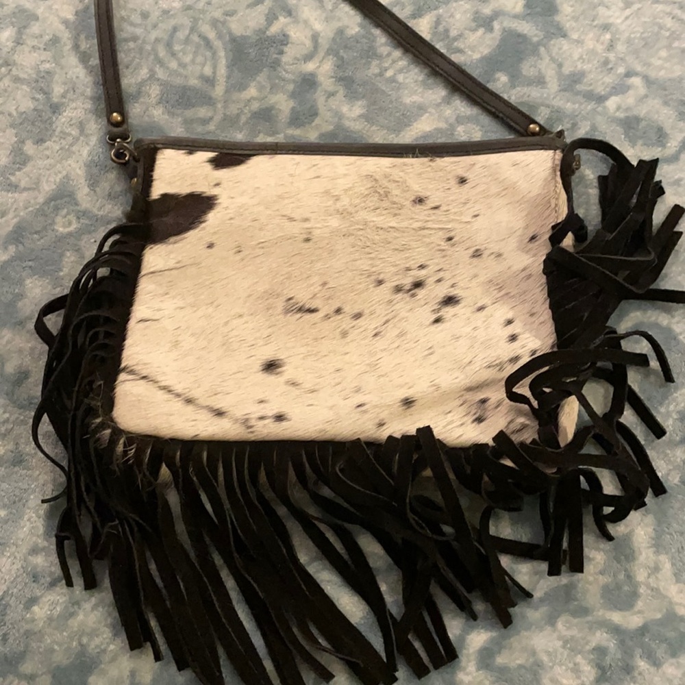 Cowhide crossbody purse